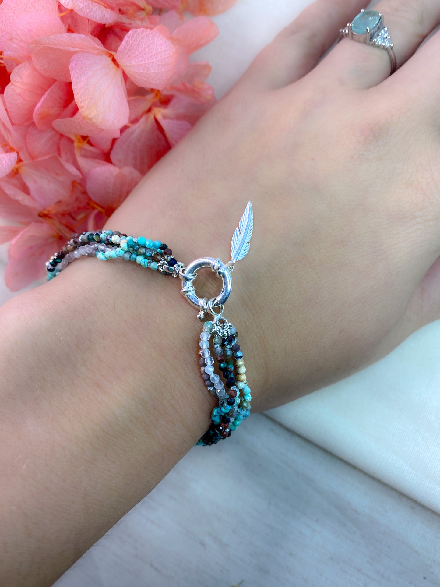 Pulseira Reine Turquesa e Prata usekahla.com