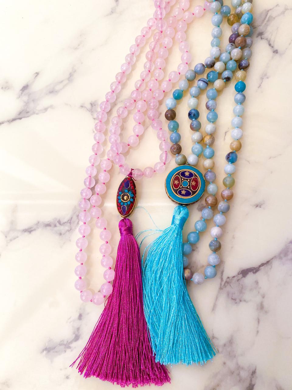 Japamala Sagrado | Quartzo Rosa usekahla.com