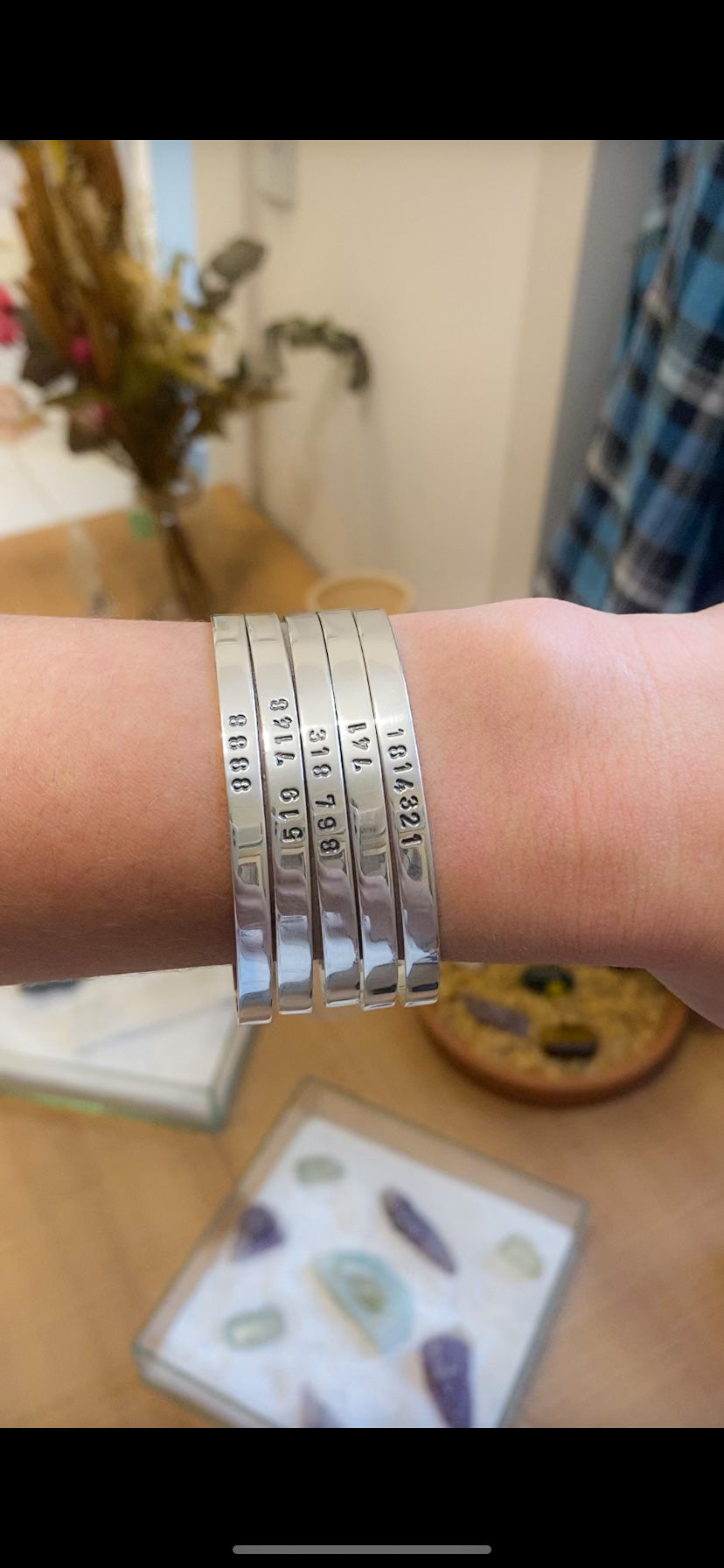 Pulseira Sequência de Grabovoi 318 798 Abundância Financeira Prata usekahla.com