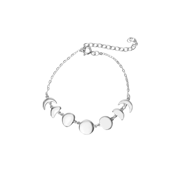 Pulseira Fases da Lua Prata usekahla.com