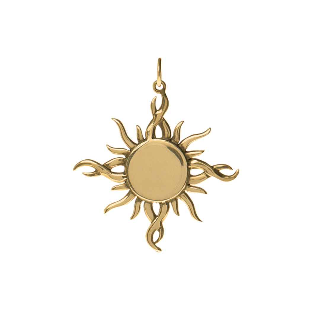 Pingente Sol Ouro 18k Kahla