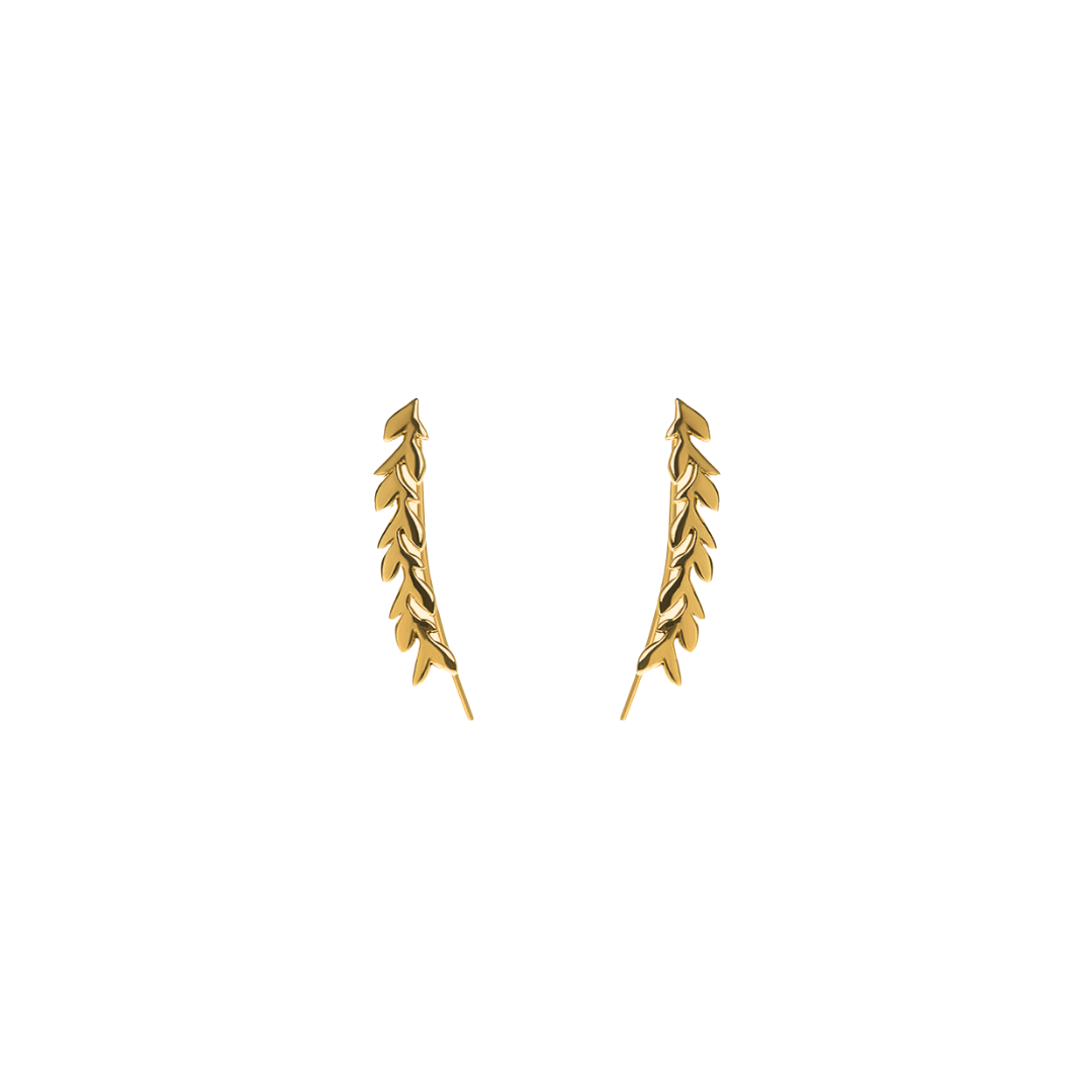 Ear Cuff Folhas de Louro Ouro 18k Kahla