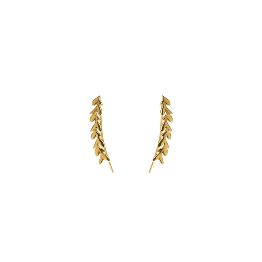 Ear Cuff Folhas de Louro Ouro 18k Kahla