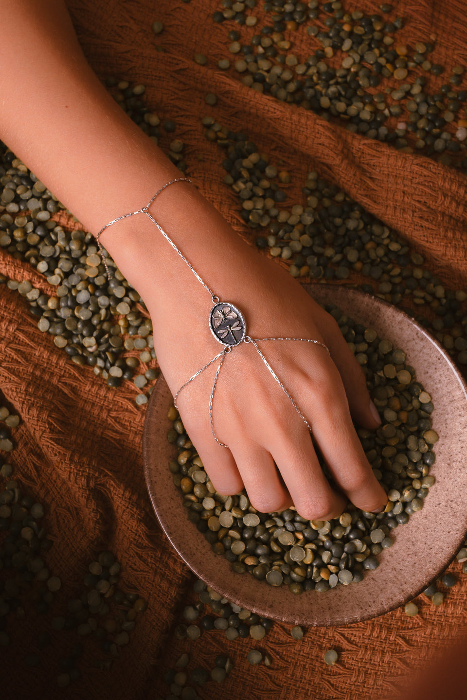 Pulseira de Mão Libella  Prata Kahla