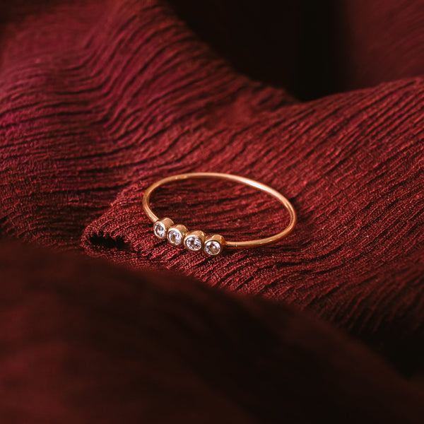 Anel Lume Ouro 18k com Diamante Kahla