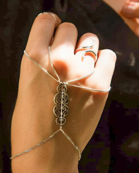 Pulseira de Mão Marrakesh Prata usekahla.com