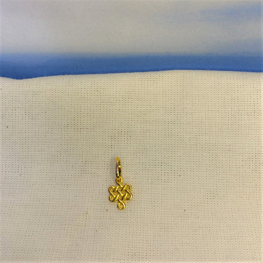 Pingente Nó Infinito Menor Prata com Banho de Ouro 18k usekahla.com