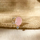 Anel Purnam Quartzo Rosa, Água- Marinha e Prata usekahla.com