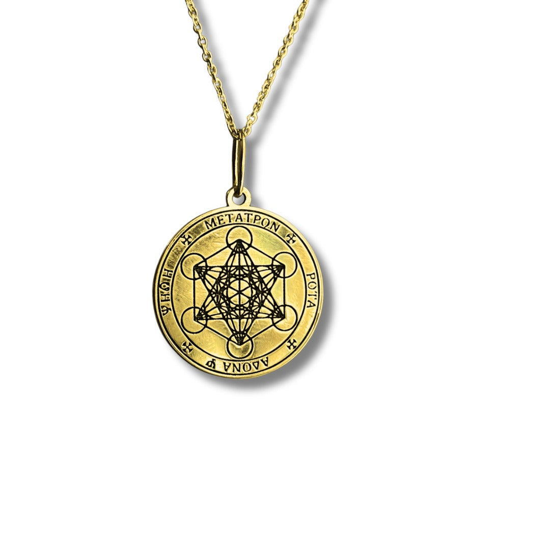 Pingente Cubo de Metatron Ouro18k Kahla