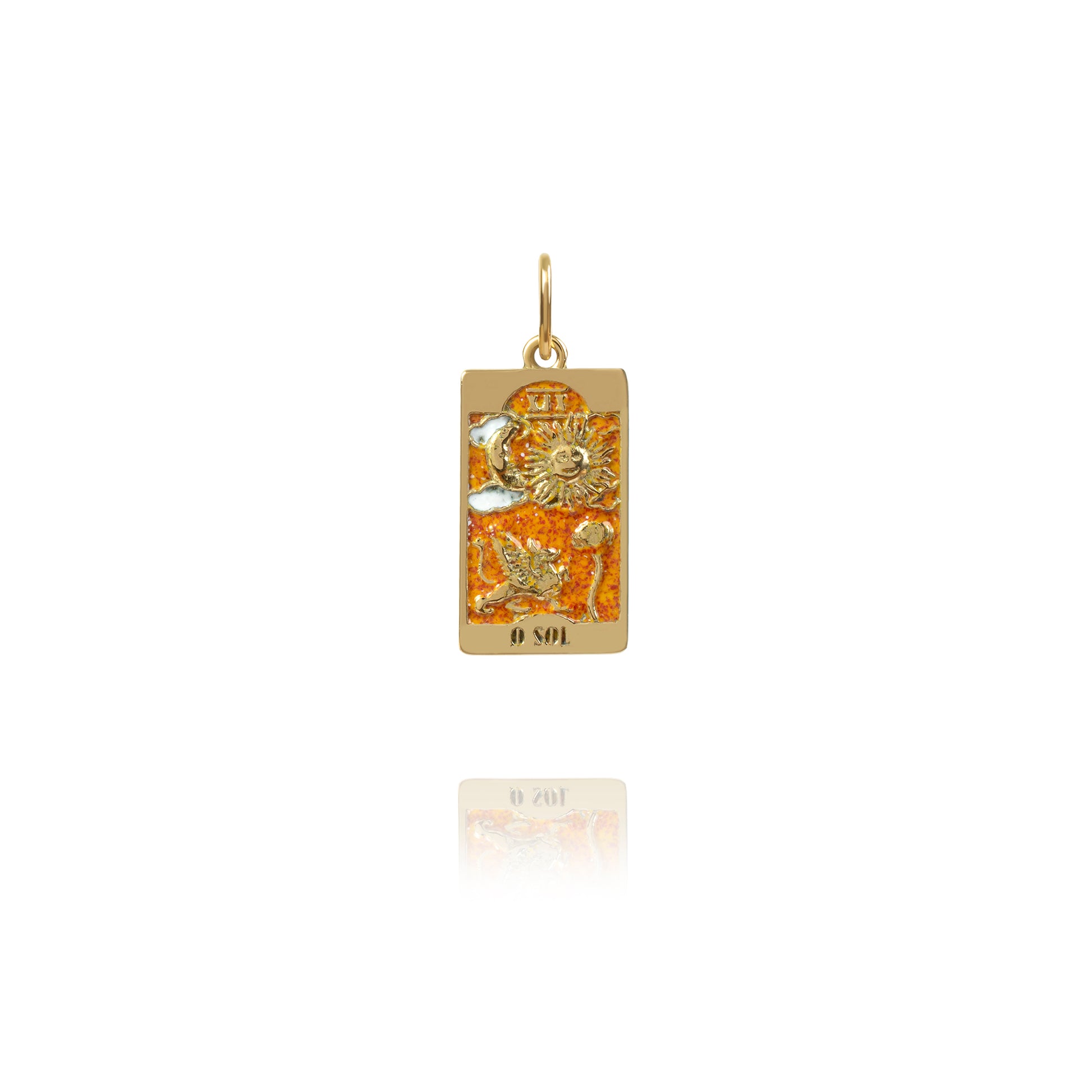 Pingente Tarô O Sol Ouro18k Kahla