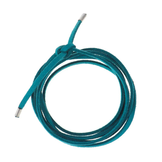 Couro Azul com Pontas de Prata usekahla.com