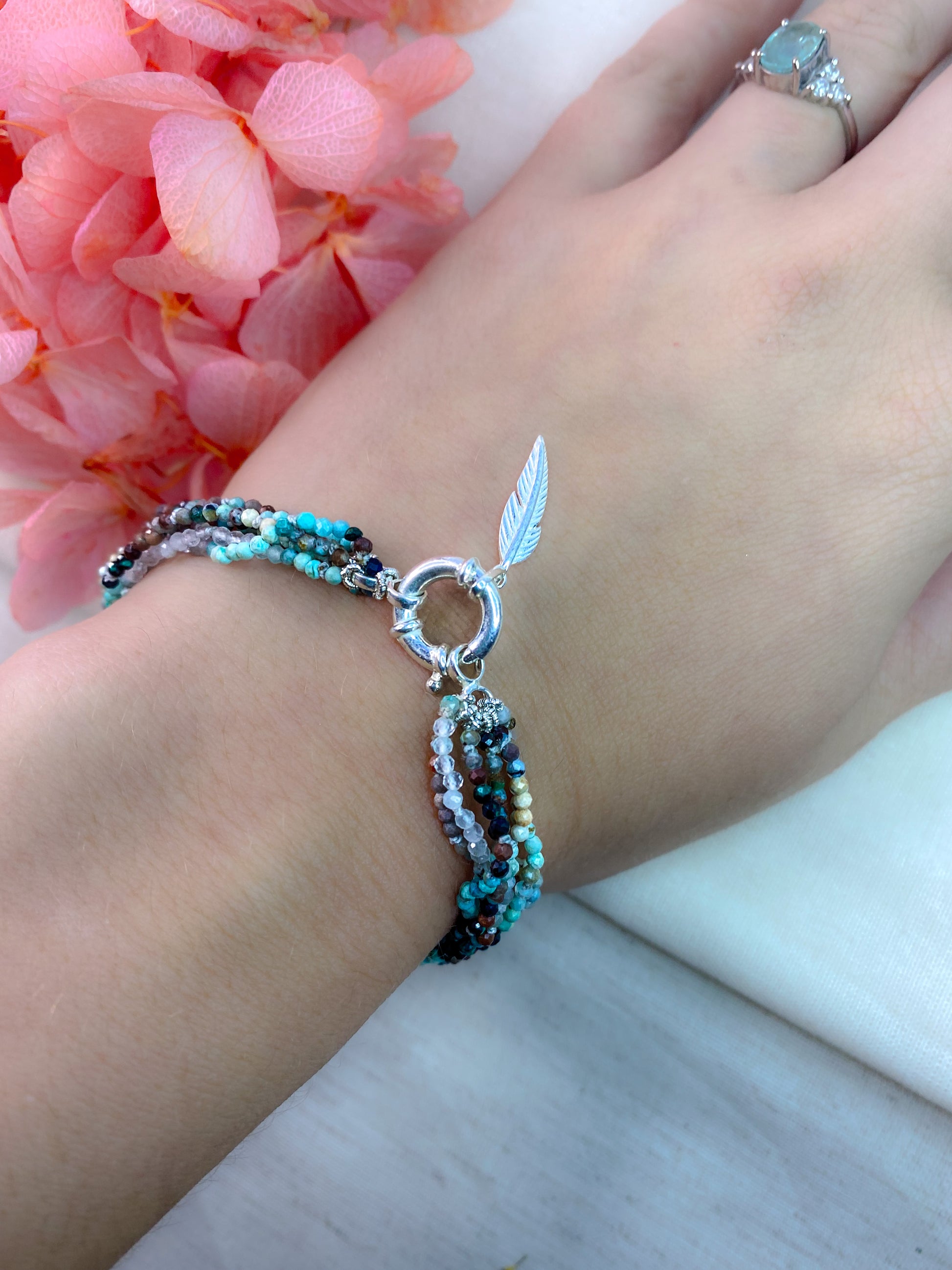 Pulseira Reine Turquesa e Prata usekahla.com